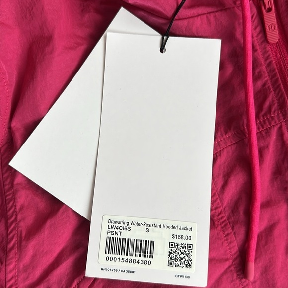 Lululemon Pink Hooded Jacket Drawstring Water-Resistant Hooded Jacket - Picture 7 of 11